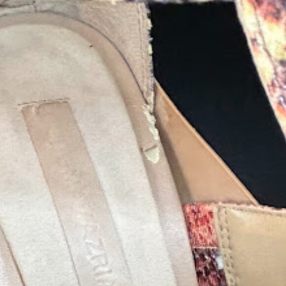 BCBGMAXAZRIA Daniela I Cream/Red/Green Snakeskin Ankle 5.5" High - Picture 3 of 6